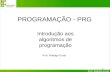 Prof. Rodrigo Coral 1 Introdução aos algoritmos de programação Prof. Rodrigo Coral PROGRAMAÇÃO - PRG.