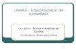 1 UNAMA – UNIVERSIDADE DA AMAZÔNIA Disciplina: Teoria e Análise de Custos Professora: Rosemary Silva.