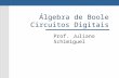 Álgebra de Boole Circuitos Digitais Prof. Juliano Schimiguel.