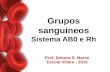 Grupos sanguíneos Sistema AB0 e Rh Prof. Debora S. Marini Escola Villare - 2015.