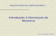 Introdução à Hierarquia de Memória ARQUITETURAS DE COMPUTADORES II Prof. César Augusto M. Marcon.