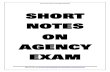 Short Notes on Agency Examination