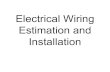 Lecture on Electrical Wiring Estimation and Installation