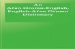 Afan Oromo-English English- Afan Oromo Dictionary