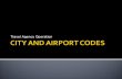 City and Airport Codes