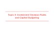 FINA2303 Topic 03 Capital Budgeting