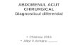 Abdomen Acut Diagnostic Diferential