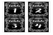 Table Numbers B&W