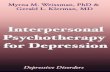 Interpersonal Psychotherapy for Depression - Myrna m Weissman Phd