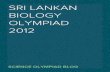Sri Lankan Biology Olympiad 2012