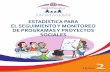 Manual 2: Estadísticas para el seguimiento y monitoreo de programas y proyectos sociales