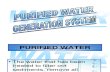 Purified Water Generetion System Operation1