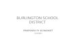 Burlington Superintendent's Proposed FY16 School Budget