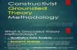 Constructivist Grounded Theory Methodology