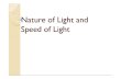 Nature of Light and Speed of Light