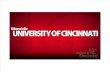 University of Cincinnati Admissions PowerPoint