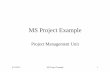 MS Project Example Tutor