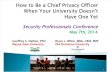 How to Be a Chief Privacy Officer When Your University Doesn't Have One Yet (237149412)