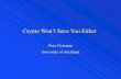 Crypto Won’t Save You Either - Peter Gutmann