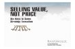 Selling Value Not Price Article