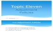 Topic 11 - Adjustment Policies