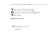TKT - Teacher Knowledge Test Glossary