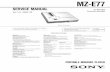 Sony MZ-E77 Service Manual