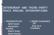 Intergroup and Third Party Peacemaking Interventions