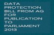 DATA PROTECTION BILL FROM AG for Publication to Parliament 2013
