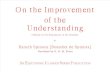 Baruch Spinoza - On the Improvement of the Understanding