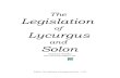 Friedrich Schiller the Legislation of Lycurgus and Solon