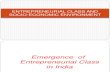 Entrepreneurial Class and Socio-economic Environment