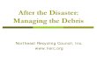 After the Disaster Managing the Debris