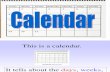 Teaching Calendar in English