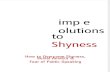 10 Simple Solutions to Shyness