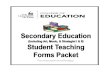 Secondary Education Forms Packet