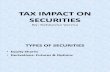 Tax Impact on Securities