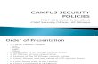 Campus Security Policies, 26 Sept 2012