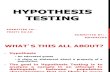Hypothesis Testing - MR
