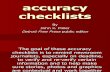 Accuracy Checklist
