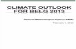 Climate outlook for Belg 2013