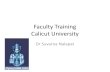 Faculty Training Calicut Uty