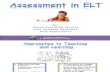 Assessment in ELT