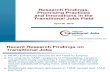 Research Findings, Promising Practices and Innovations in the Transitional Jobs Field