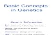 Basics Conceps of Genetic