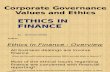 Corporate Governance Values and Ethics