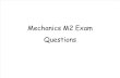 M2 Exam Questions