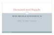 Micro Economics- Demand and Supply