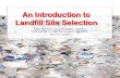 Intro to Landfill Site Selection