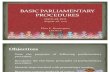 Basic Parliamentary Procedures